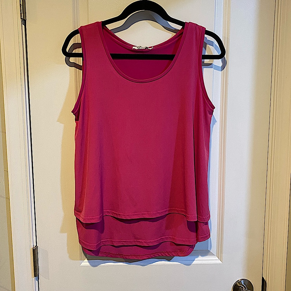 Aryeh Pink Sleeveless Top Blouse Medium